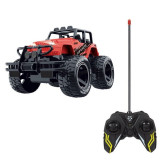 Vehicul Off Road RC Jeep cu telecomanda,Rosu, 1:18 27 MHz, Oem