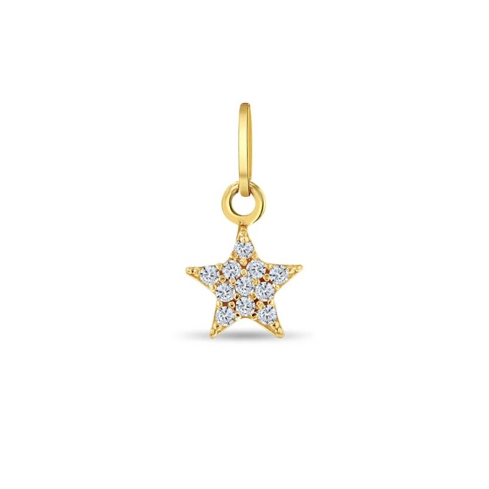Pandant din Aur 14K, forma Steluta cu Pietre CZ