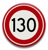 Placuta reflectorizanta cu viteza maxima de 130 km pe ora