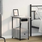 vidaXL Dulap de noapte sonoma gri 60 x 30 x 61 cm Lemn compozit