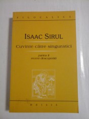 CUVINTE CATRE SINGURATICI - ISAAC SIRUL foto