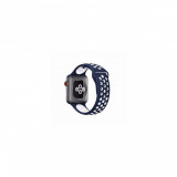 Cumpara ieftin Curea Silicon Sport Compatibila cu Apple Watch 38-40 mm - iberry Strap C020 Blue/White