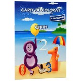 Carte de colorat cu abtibilduri. Cifre |