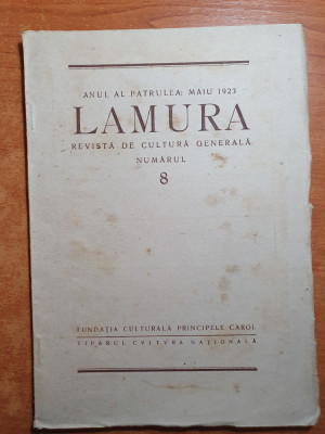 revista lamura mai 1923-lucian blaga,mihail sadoveanu,al. busuiceanu foto