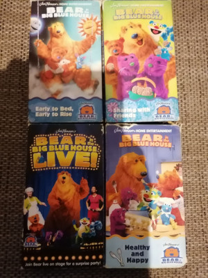 Lot 4 casete video VHS - BEAR IN THE BIG BLUE HOUSE- Limba Engleza ( pt copii ) foto