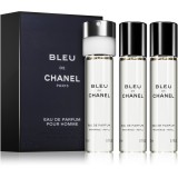 Chanel Bleu de Chanel travel refill Eau de Parfum rezervă pentru bărbați 3x20 ml