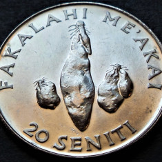 Moneda exotica FAO 20 SENITI - TONGA, anul 2002 * cod 553 = UNC