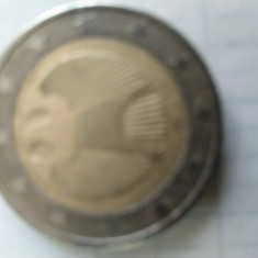 moneda 2euro an 2002 germania revers acvila cu inscripție lateral