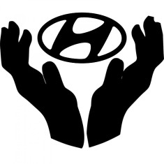 Sticker auto , zMy World Is Hyundai, , pentru fanii pasionati