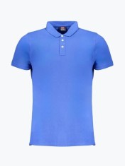 Tricou polo barbati cu logo, din bumbac, Albastru inchis, M