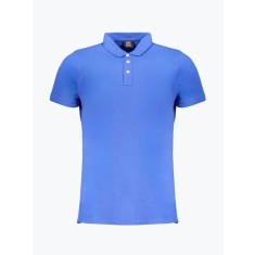 Tricou polo barbati cu logo, din bumbac, Albastru inchis, M