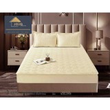 Cumpara ieftin Topper Saltea/Husa de pat matlasata si 2 fete de perne din catifea, cu elastic, model tip topper 180x200 - JO840