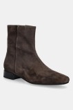 Vagabond Shoemakers cizme din piele &icirc;ntoarsă MONA culoarea maro, cu toc plat, 5955-040-29