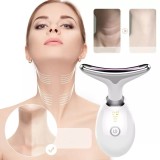 Cumpara ieftin Dispozitiv facial profesional, pentru hidratarea, eliminarea ridurilor, ingrijirea tenului, gatului, stimulare EMS, incalzire, vibromasaj, efect anti-