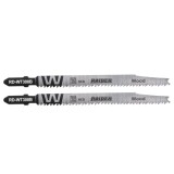 Set 2 lame pentru fierastrau pendular lemn 116 mm, 12 TPI, Raider