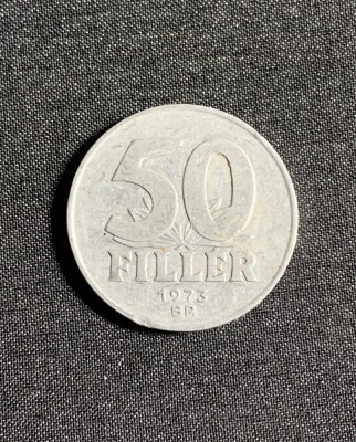 Moneda 50 filler 1973 Ungaria foto