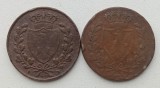 Lot 2 monede Sardinia - 5 Centesimi 1826