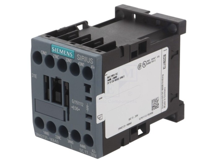 Contactor 4-poli 24VDC 10A
