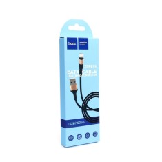 Cablu Hoco USB-A la Lightning 2A X26 1m Negru Auriu - Incarcare Rapida si Stil Elegant pentru Dispozitivele Tale Apple