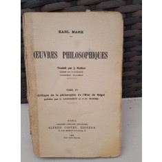 Oeuvres philosophiques - Karl Marx vol. IV
