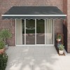 Copertină automată retractabilă, antracit, 3,5x2,5 m