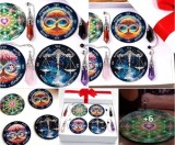 Kit Complet Radiestezie: Plăca Divinație 18cm + Pendul Cristale Naturale