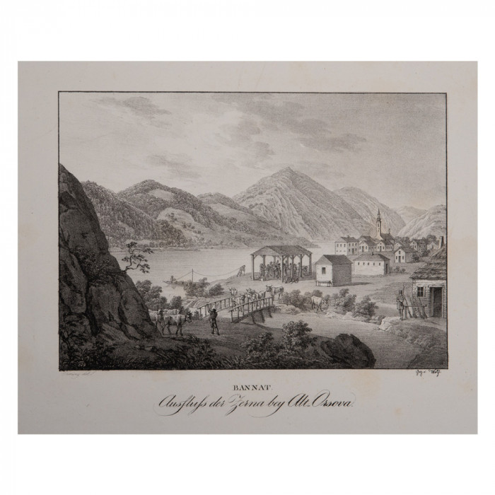 Bannat Orsova, litografie de Richard Kunisch, 1825