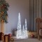 Set conuri decorative cu LED-uri, alb rece, 30/45/60 cm, acril