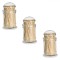 Set Recipiente Scobitori, Bambus, 3 Bucăți, Capace Transparente