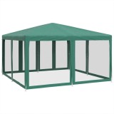 Cumpara ieftin Cort de petrecere cu 8 pereti din plasa, verde, 4x4 m, HDPE