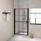 vidaXL Ușă de duș, negru, 100 x 178 cm, sticlă securizată