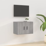 vidaXL Dulap TV montat pe perete, gri sonoma, 57x34,5x40 cm