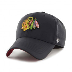 47brand sapca Nhl Chicago Blackhawks culoarea negru, cu imprimeu