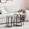 VidaXL Set măsuțe laterale 2 pcs Gri sonoma și Negru 50 x 50 x 51 cm 869705