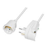PRELUNGITOR LOGILINK, Schuko X 1 , Schuko transfer X 1, IP20, 230 V/16 A, 50 Hz, max. 3500 W, 3m, alb &quot;LPS275&quot; (include TV 0.80 lei)