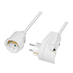 PRELUNGITOR LOGILINK, Schuko X 1 , Schuko transfer X 1, IP20, 230 V/16 A, 50 Hz, max. 3500 W, 3m, alb &amp;quot;LPS275&amp;quot; (include TV 0.80 lei) foto