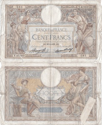 1935 (28 III), 100 francs (P-78c.8) - Franța foto