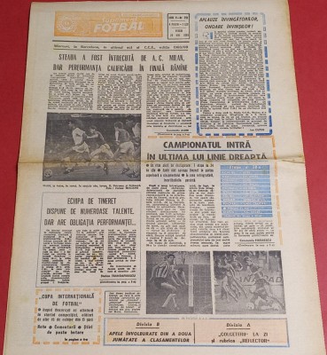 Ziarul Sportul Supliment FOTBAL 26.05.1989 (STEAUA-MILAN finala CCE) foto