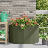 vidaXL Jardinieră Verde măsliniu 90 x 45 x 50 cm Oțel 883713