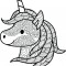 Sticker decorativ, Mandala, Unicorn, Negru, 82 cm, 7360ST