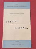 Program Oficial - Meci Feminin de Baschet ITALIA - ROMANIA (07.04.1957)