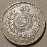 Brazilia 1000 Reis Argint 1888 Pedro II - Moneda Istorica America de Sud