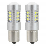 Set 2 becuri auto cu LED AMIO 12-24V, BA15S P21W , 24 SMD 3030