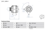 BOSCH 0 986 081 340 Generator / Alternator