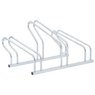vidaXL Suport de sine stătător pentru 3 biciclete, oțel galvanizat foto