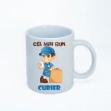 Cana alba personalizata curier, INOVATIX&reg;. 330ml