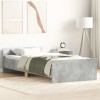 VidaXL Cadru de pat mic single, gri beton, 75x190 cm, lemn prelucrat