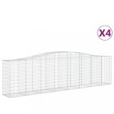 Cumpara ieftin Cosuri gabion arcuite 4 buc, 400x50x100/120 cm fier galvanizat
