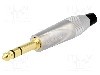 Conector jack, Jack 6,3mm, 3 contacte, tata, AMPHENOL - TS3PN-AU