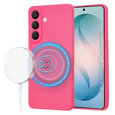 Husa silicon Samsung Galaxy S26 Plus Asteroid GSM SoftFlex MagSafe, fucsia